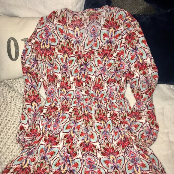 Brightly Patterned Long Sleeve Romper - Picture 3 of 5